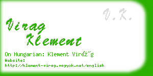 virag klement business card